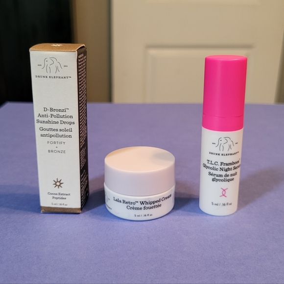 Drunk Elephant Other - 3-Piece Drunk Elephant Travel Set: Moisturizer, Sunshine Drops, Night Serum, New